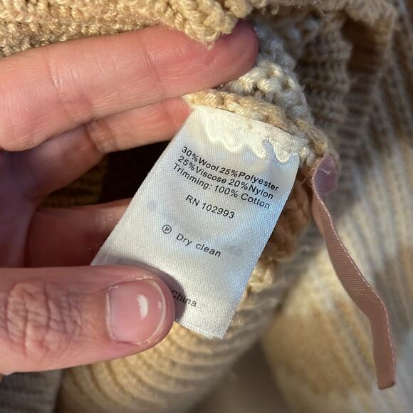 Derek Lam 10 Crosby x RTR Button Neck Striped Sweater Size Small - Picture 7 of 7